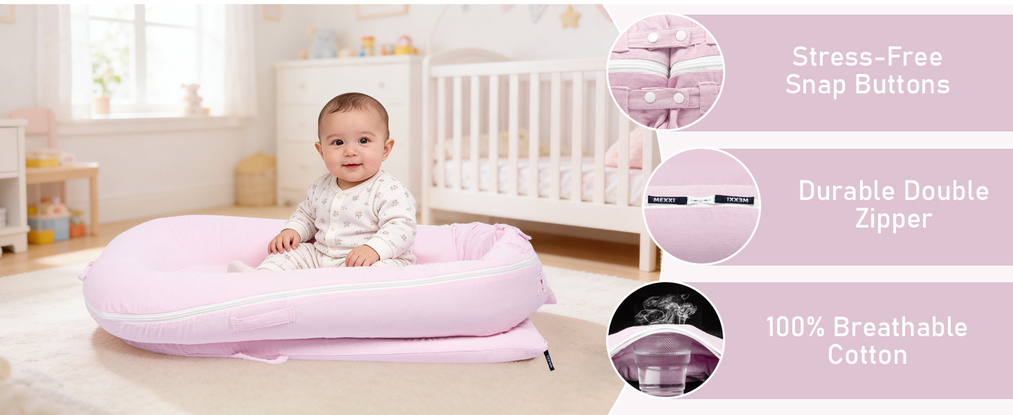 Corduroy Cover for Dockatot lounger (Baby Pink)