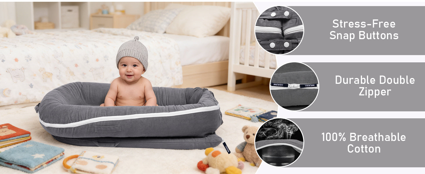 Corduroy Cover for Dockatot lounger (Charcoal)