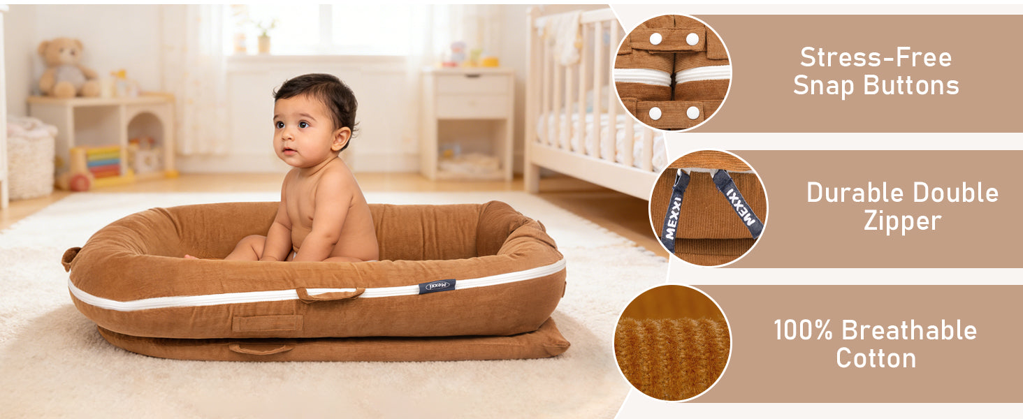 Corduroy Cover for Dockatot lounger (Brown)