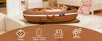 Organic Cotton Cover for Dockatot Lounger, Waterproof (Brown)