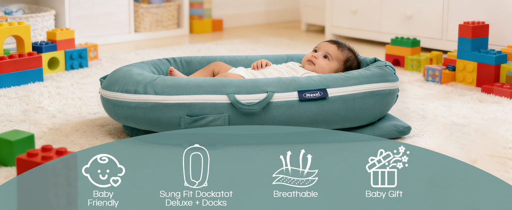 Organic Cotton Cover for Dockatot Lounger, Waterproof (Teal)