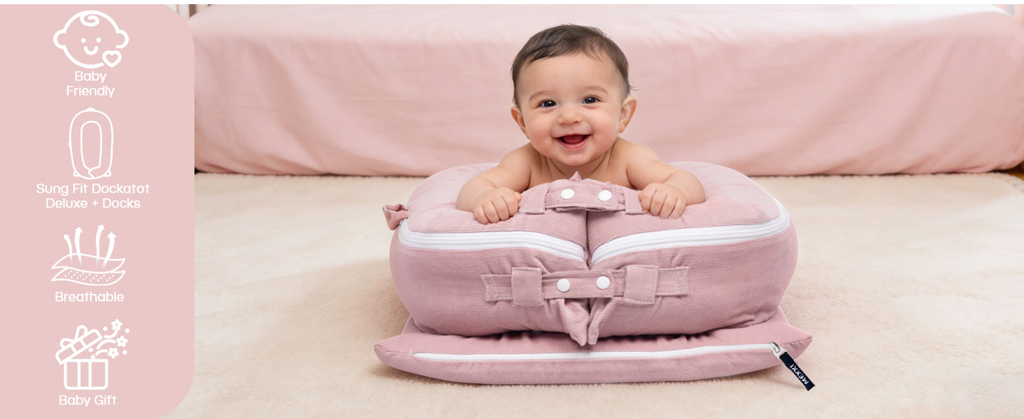 Corduroy Cover for Dockatot lounger (Flamingo)
