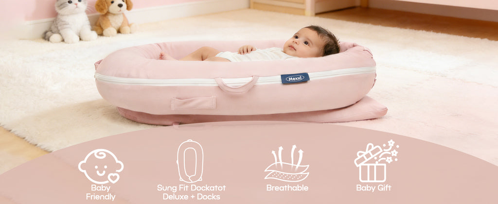 Organic Cotton Cover for Dockatot Lounger ( Blush Pink)