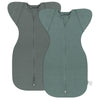 Bamboo Swaddle Bag in Graphite Grey+Hunter Green, 0.5 TOG