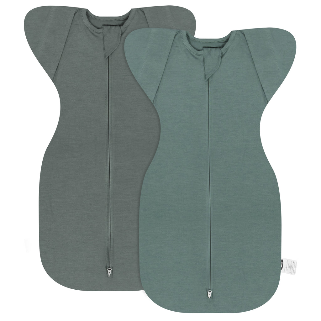 Bamboo Swaddle Bag in Graphite Grey+Hunter Green, 0.5 TOG