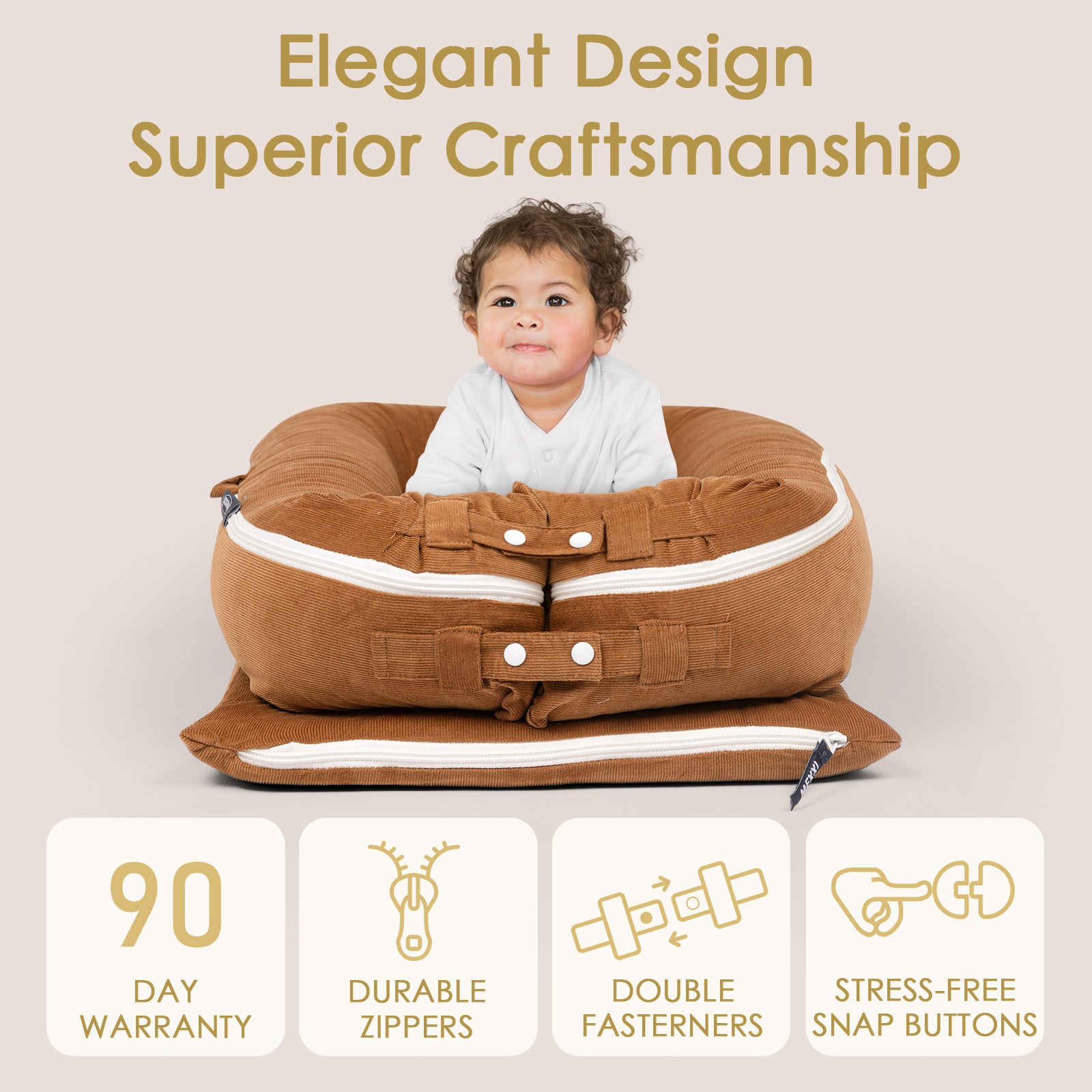 Corduroy Cover for Dockatot lounger (Brown)