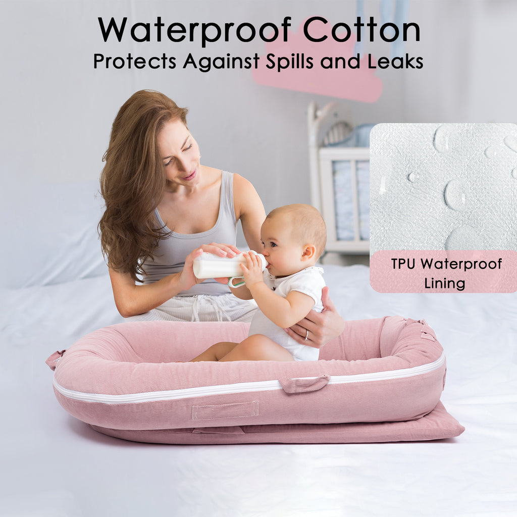 Corduroy Cover for Dockatot lounger, Waterproof (Flamingo)